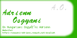 adrienn osgyani business card